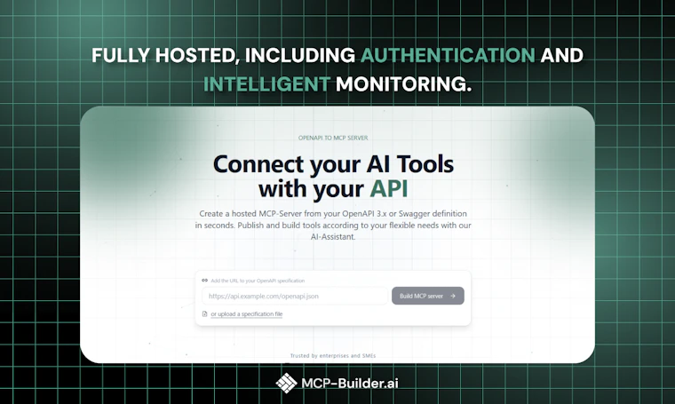 MCP-Builder.ai - 以极速方式将您的数据与AI工具无缝对接。 产品图片 3