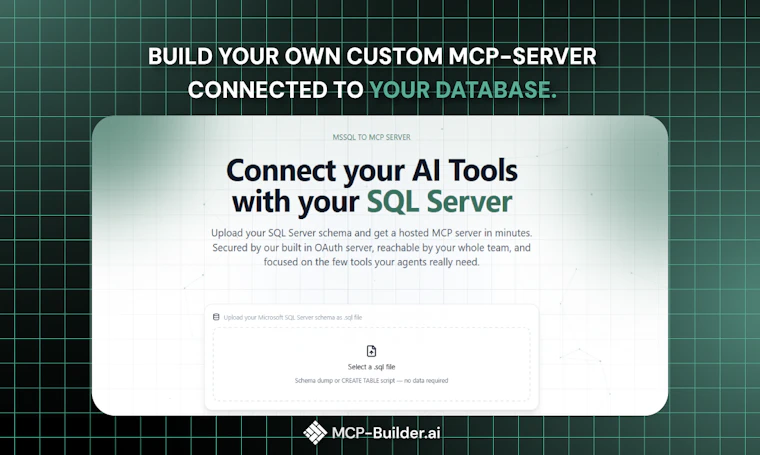 MCP-Builder.ai - 以极速方式将您的数据与AI工具无缝对接。 产品图片 6