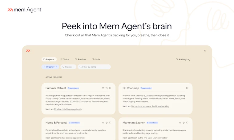 Mem Agent - 绝不让你掉链子的AI助手 产品图片 4