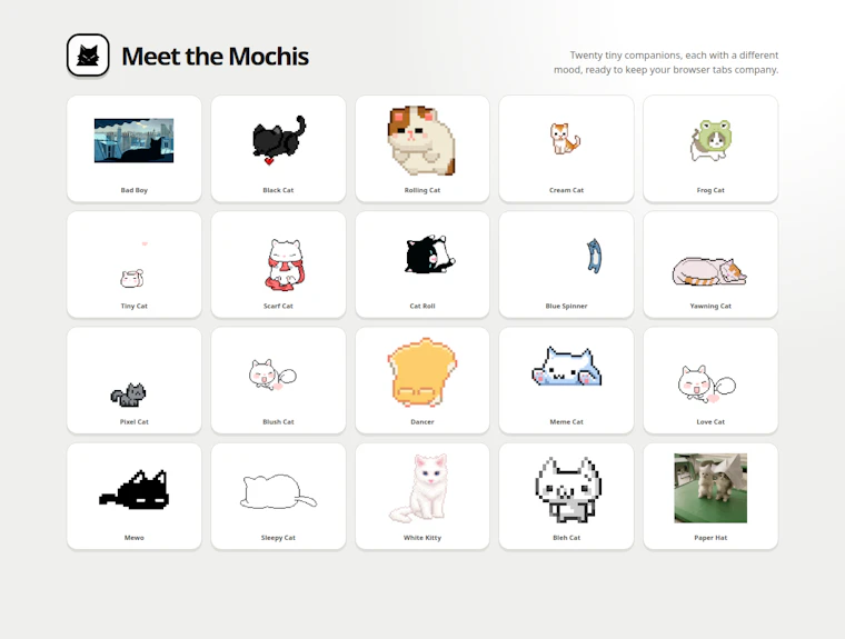 Mochi - 为每个浏览器标签页配备一只灵动的小猫。 产品图片 7