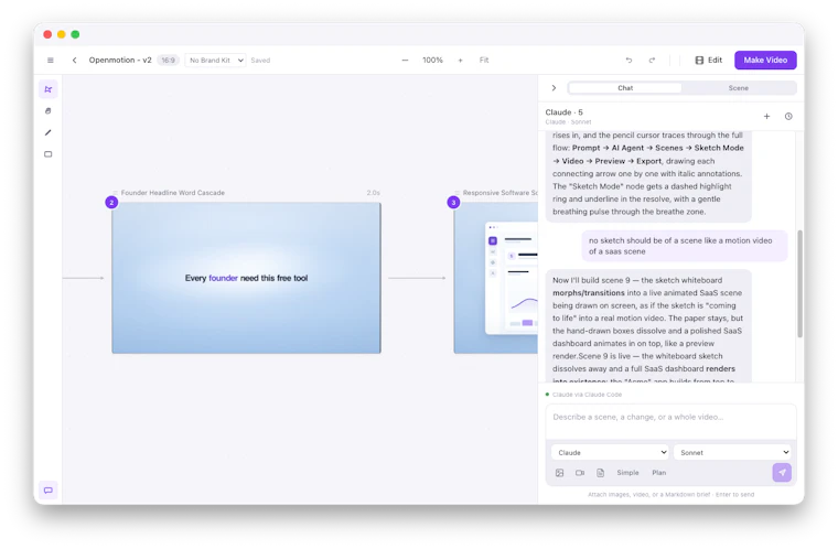 Openmotion - 将产品截图与提示词一键转化为动态视频 产品图片 2