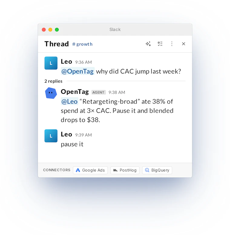 OpenTag - AI协作者常驻Slack与Teams 产品图片 8