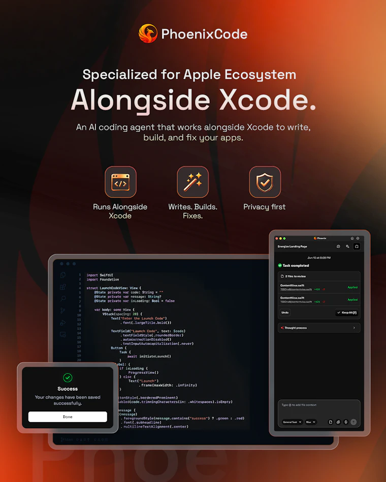 Phoenix - 专为 iOS 与 macOS 应用开发打造的 AI 编程助手 产品图片 3