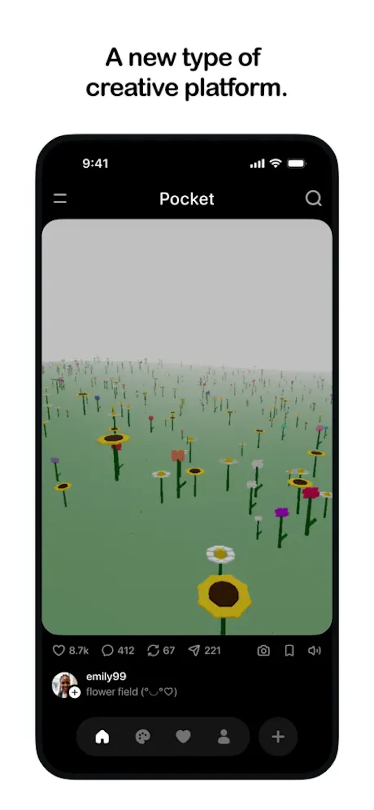 Pocket by Meta - 用AI氛围编程打造小游戏,像刷短视频一样轻松分享 产品图片 1