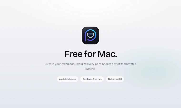Port Radar for macOS - 专为 Mac 打造的 AI 端口管理器。告别终端敲 lsof 的日子。 产品图片 6