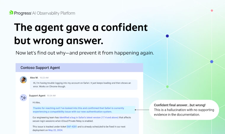 Progress AI Observability - 在生产环境中追踪、评估并优化 AI 智能体 产品图片 2
