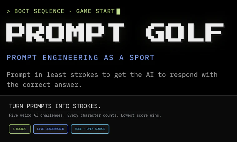 Prompt Golf - 提示词工程，化身为竞技运动 产品图片 4