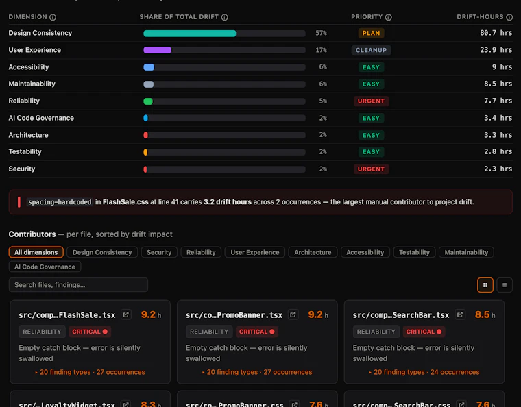 ReWeaver AI DriftDetector - 任意 GitHub 仓库的代码漂移评分 产品图片 5