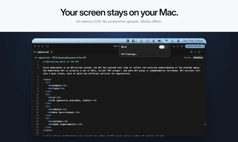 Snapdown - 将 Mac 屏幕上的任意内容一键转换为纯净 Markdown 产品图片 5