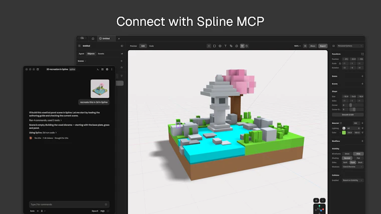 Spline V2 - 面向智能体时代的最佳3D设计平台 产品图片 3