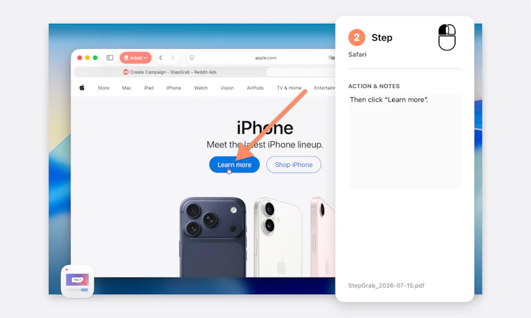 StepGrab - 将任意 Mac 任务转化为分步操作指南 产品图片 5