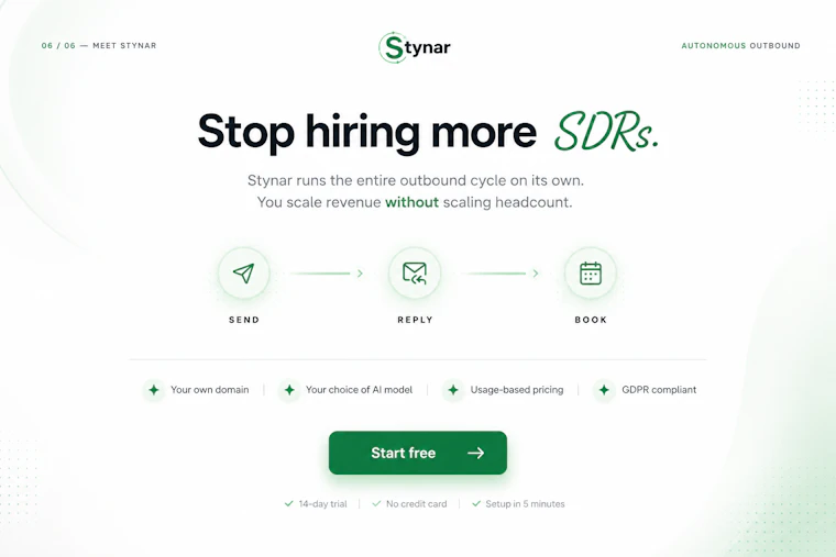 Stynar - 替你自动跑通全链路外呼的AI SDR 产品图片 6