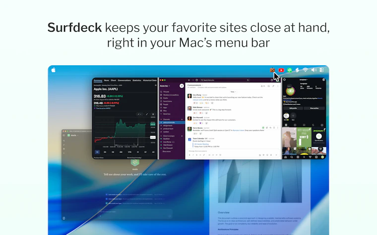 Surfdeck - 标签页，触手可及。 产品图片 2