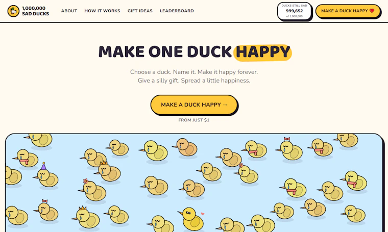 The Million Sad Ducks - 1美元让其中一只永远快乐 产品图片 4