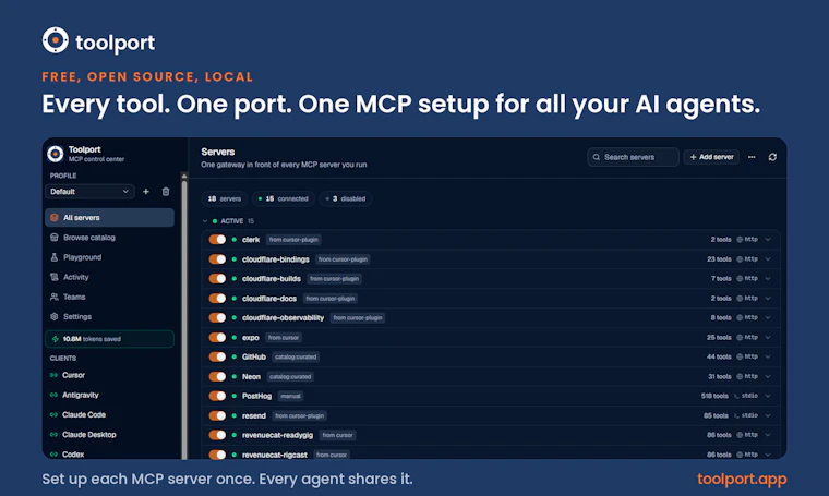 Toolport - 万物归一端口。一套 MCP 配置，赋能所有 AI 智能体 产品图片 2