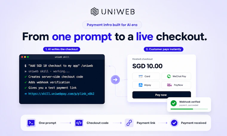 UniwebPay Skill - AI时代的金融基础设施 产品图片 3