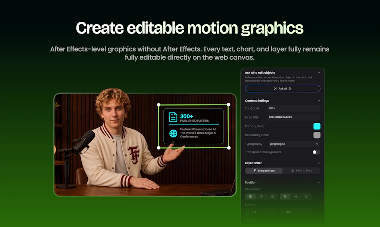 Video Agent by Fotor - 通过对话创建与编辑精准动态图形及视频 产品图片 4