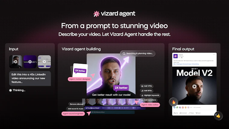 Vizard Agent - 一款适用于各类视频的AI智能体 产品图片 5
