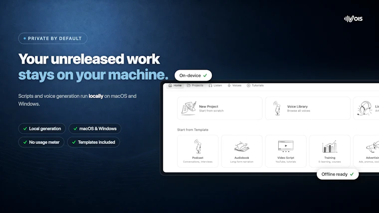 Vois 2.0 - 支持无限生成的 ElevenLabs 替代方案 产品图片 7