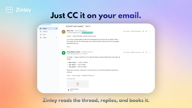 Zinley - 您的专属AI代表，接听电话、处理邮件与代办任务 产品图片 3