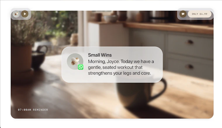 14 gentle mornings by Small WIns - 以音频为核心的物理治疗服务，通过WhatsApp每日推送 产品图片 2
