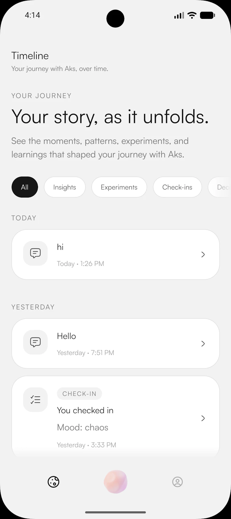 Aks.ai - 你的专属伴侣，引领你进行深度自我反思。 产品图片 6