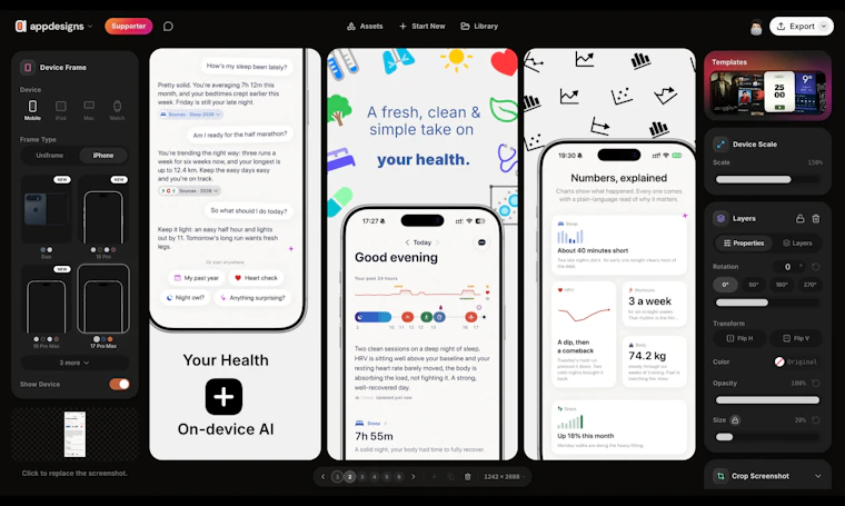 appdesigns - 免费打造吸睛的应用商店截图 产品图片 2