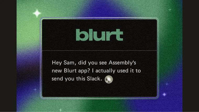 Blurt  - 基于 AssemblyAI 语音转写 API 的按键说话听写工具 产品图片 3
