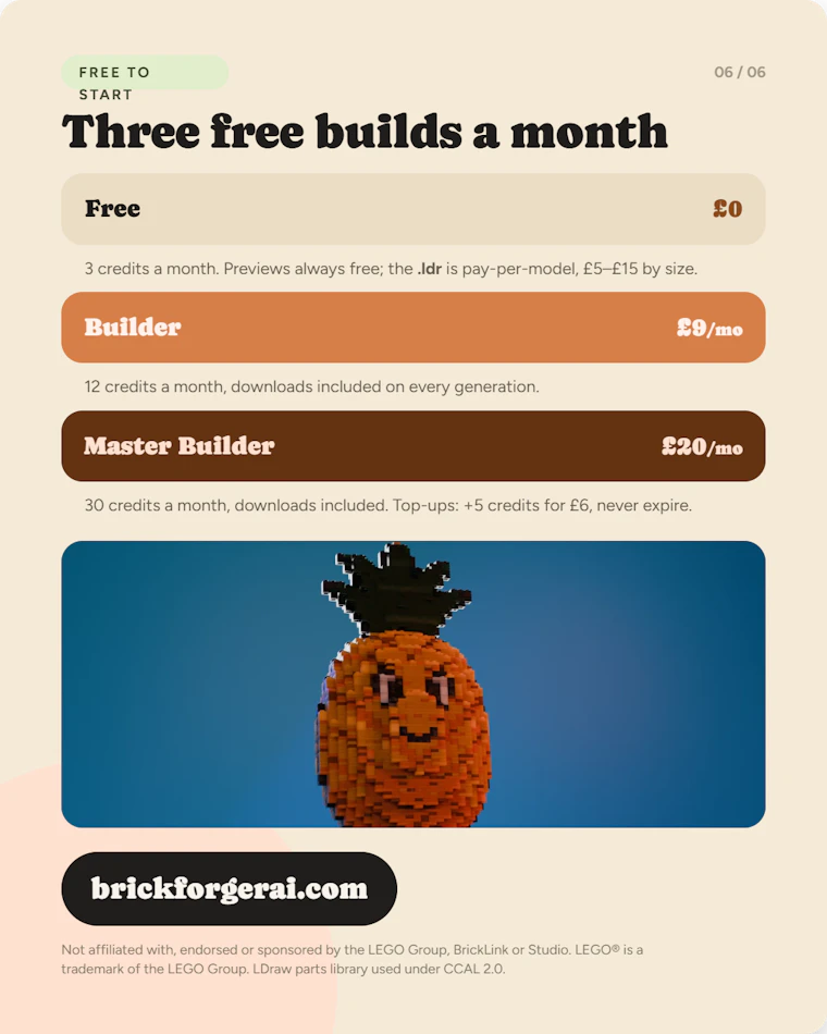 BrickForgerAI - 将任意提示词转化为可实际拼搭的积木套装 产品图片 6