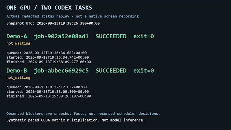 Codex GPU Queue - 通过单一 Windows 队列集中调度多个 Codex 任务的 GPU 作业 产品图片 2