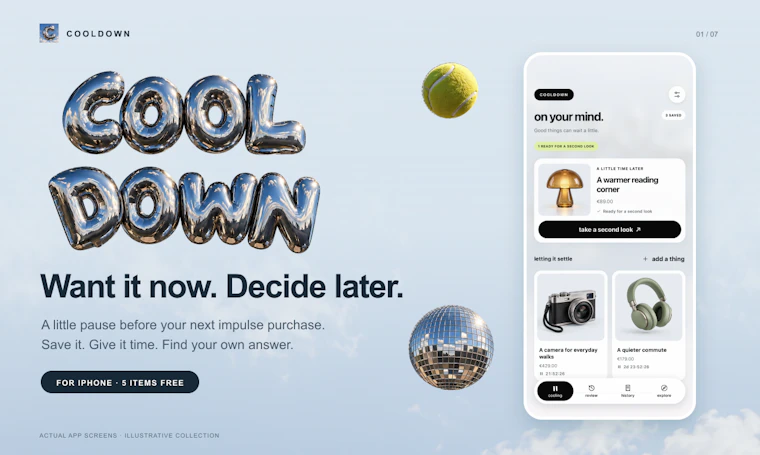 COOLDOWN - 下次冲动消费前,先让大脑冷静一下 产品图片 1