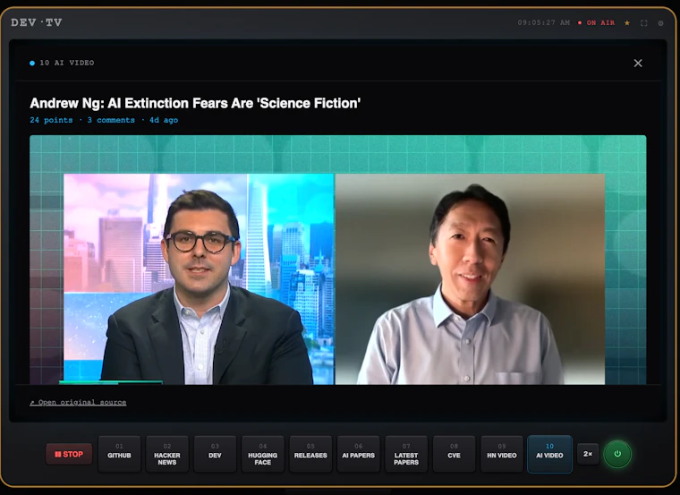 DEV·TV - 专为 GitHub、Hacker News、DEV 与 Hugging Face 打造的复古电视 产品图片 2