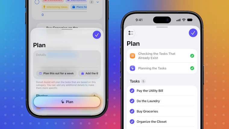 Doneit 3.2 - 全新重构的 Doneit Assist，支持 Siri AI 及更多功能 产品图片 2