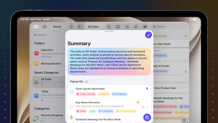 Doneit 3.2 - 全新重构的 Doneit Assist，支持 Siri AI 及更多功能 产品图片 3