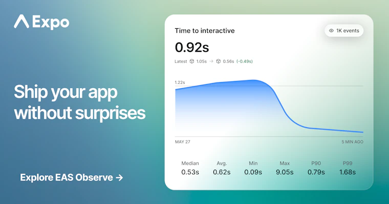 EAS Observe - 专为 Expo 与 React Native 打造的性能监控方案 产品图片 2
