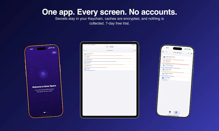 Enter Space 7 - 适用于 iPhone、iPad、Mac 与 Apple TV 的 rclone 客户端 —— 现已支持 Finder 挂载 产品图片 7