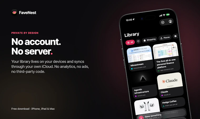FaveNest - 搭载 Apple Intelligence，书签智能自组织 产品图片 5