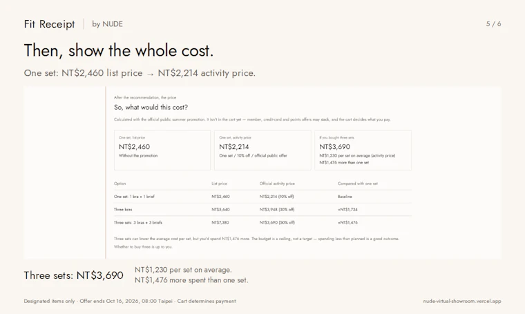Fit Receipt - 懂得分寸的私人试衣顾问，知悉何时调用 JEV 产品图片 5