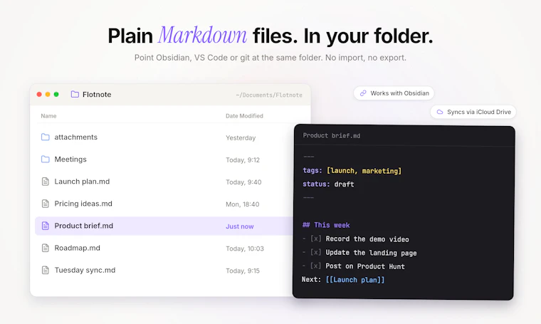 Flotnote - Mac端悬浮Markdown笔记。一次买断，文件永久归属。 产品图片 3