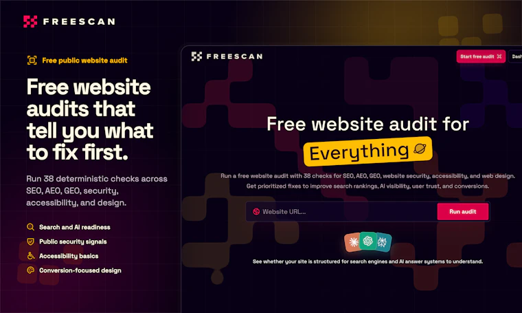 FreeScan.app - 解决影响曝光、信任与转化的核心痛点 产品图片 1