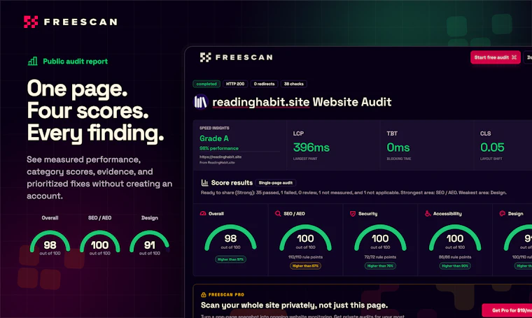 FreeScan.app - 解决影响曝光、信任与转化的核心痛点 产品图片 2