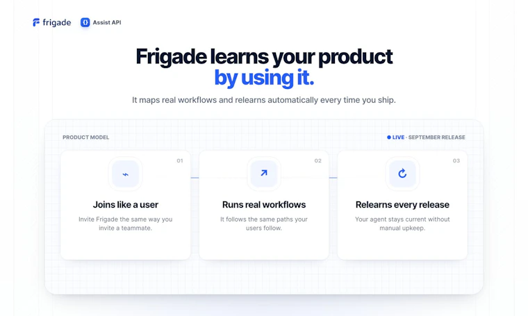 Frigade Assist API - 为你的 AI 智能体提供引导,精准指示用户点击位置 产品图片 4