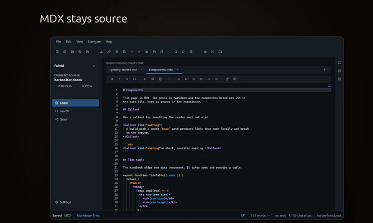 Fulvid - 一款独立的 Markdown 与 MDX 桌面编辑器 产品图片 4