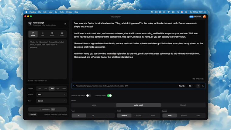 getcta.store - 一款藏在MacBook刘海下方的AI提词器 产品图片 1