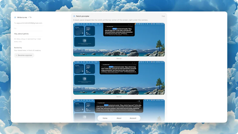 getcta.store - 一款藏在MacBook刘海下方的AI提词器 产品图片 3