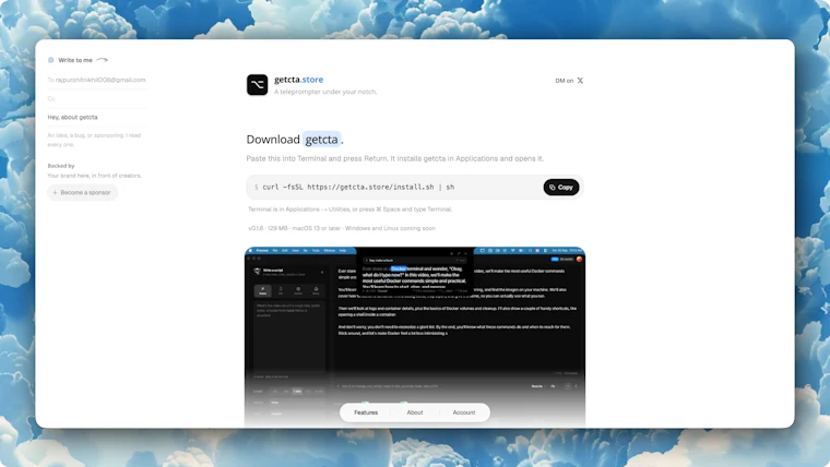 getcta.store - 一款藏在MacBook刘海下方的AI提词器 产品图片 4