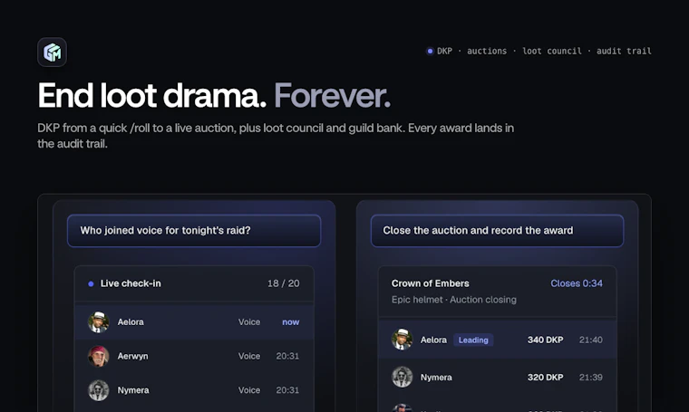 Guild Manager - 在 Discord 内一站式管理你的公会 产品图片 4