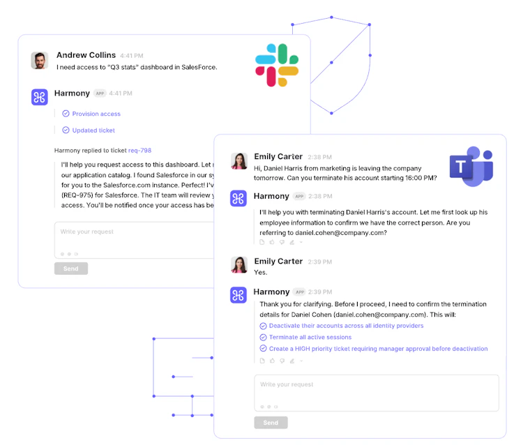 Harmony - 在 Slack 和 Teams 中自动处理 IT/HR 工单的 AI 智能体 产品图片 1