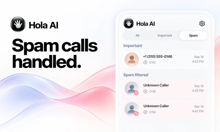 Hola AI - 您无法接听时的AI语音秘书 产品图片 2
