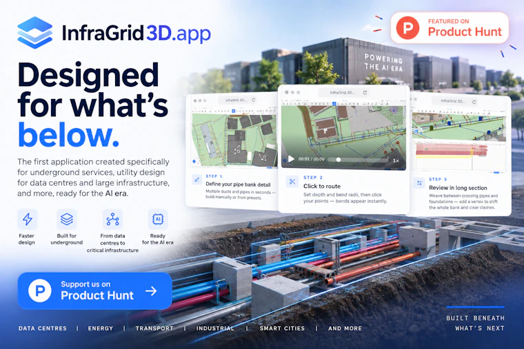 InfraGrid3D - 全专业土木工程网页端设计，精度达LOD 400+ 产品图片 2